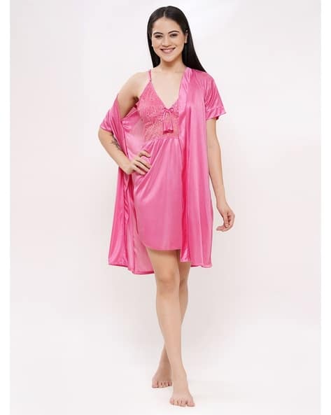 Buy Pink Nightshirts&Nighties for Women by ROMAISA Online