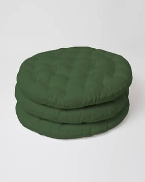 skanda fab Set of 3 Quilted Round Floor Cushions-picture-26