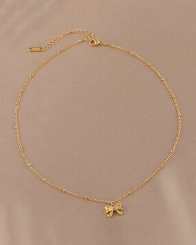 jewels galaxy Women Gold-Plated Anti Tarnish Bow Pendant -picture-23