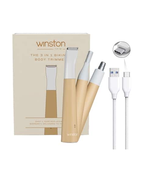 WINSTON Rechargeable Electric 3-in-1 Full Body and Bikini Trimmer for Women - 90 Min