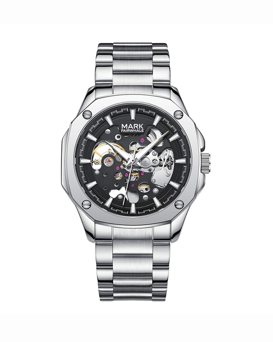 Buy Mark Fairwhale Men Automatic 41 mm Watch FW-6940-S1 | Silver