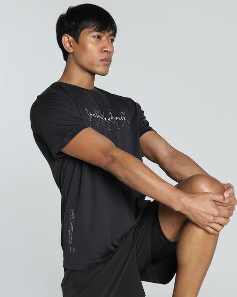 Puma Typographic Print Regular Fit Crew-Neck T-Shirt
