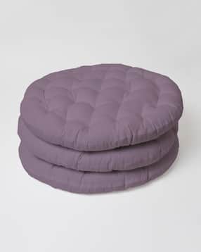 skanda fab Set of 3 Quilted Round Floor Cushions-picture-27