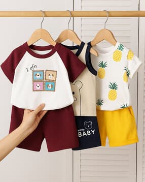 lofn Boys Pack of 3 Printed Shorts & T-Shirt Set-picture-25