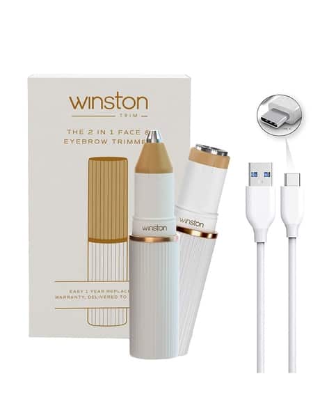 WINSTON 2 In 1 Rechargeable Face & Eyebrow Trimmer for Women - Blue