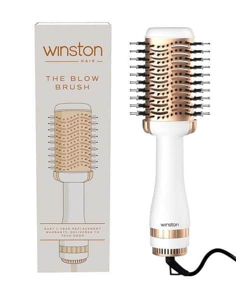 WINSTON Blow Drying Brush with Adjustable Temperature Setting 1200W - White