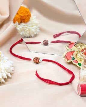 touch925 Men Sterling Silver Spiritual Rakhi with Rudraksha-picture-39