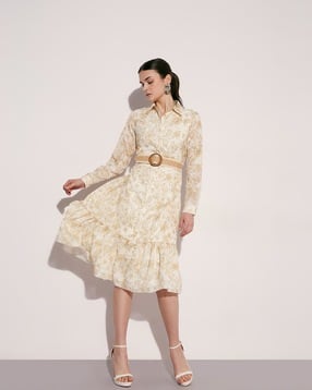 vero moda Women Floral Print Shirt Dress-picture-14