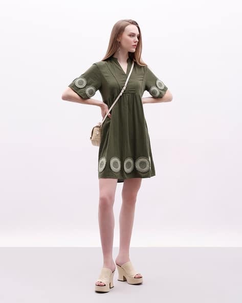 Vero Moda Women Applique Pattern Shift Dress
