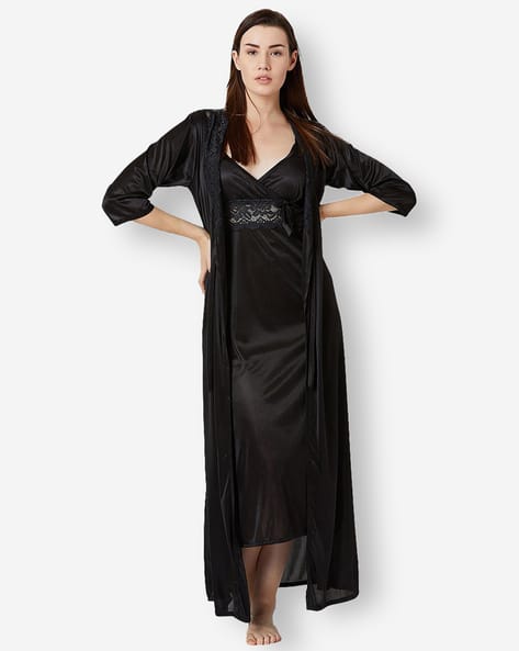 Buy Black Night&LoungeWearSets for Women by ROMAISA Online