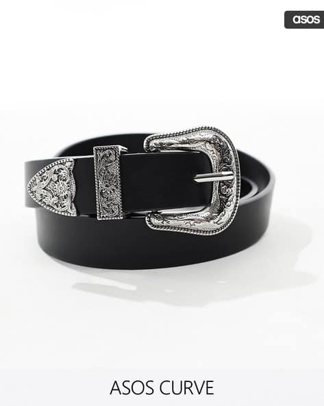 Women Curve Waist Hip Jeans Western Belt