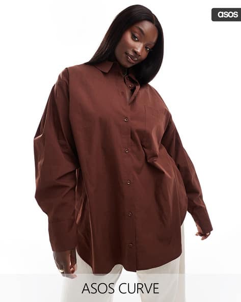 Buy Chocolate Brown Shirts for Women by ASOS DESIGN Online