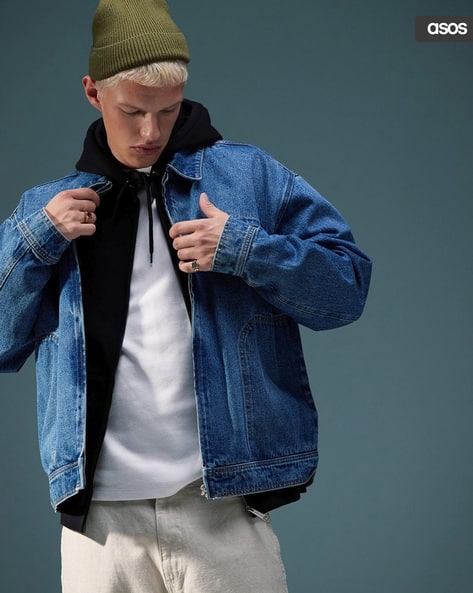 Buy Mid Wash Blue Jackets Coats for Men by ASOS DESIGN Online