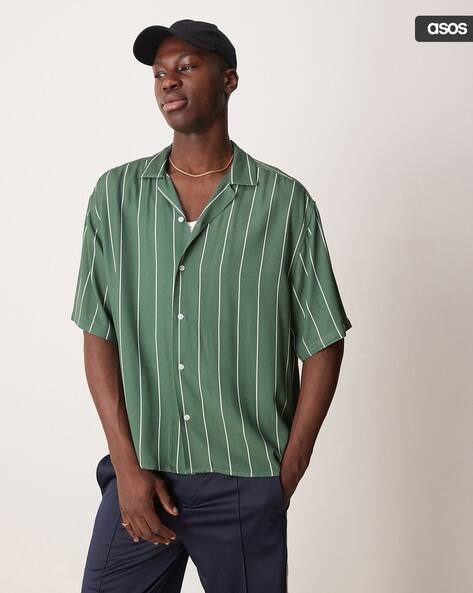 ASOS DESIGN Striped Oversized Boxy Fit Shirt