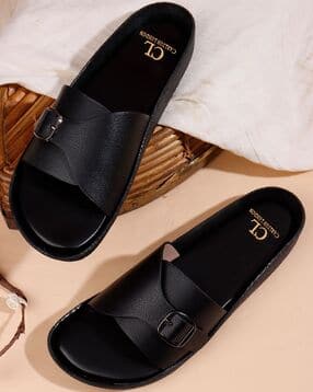 carlton london Women Open-Toe Slides Flat Sandals-picture-53