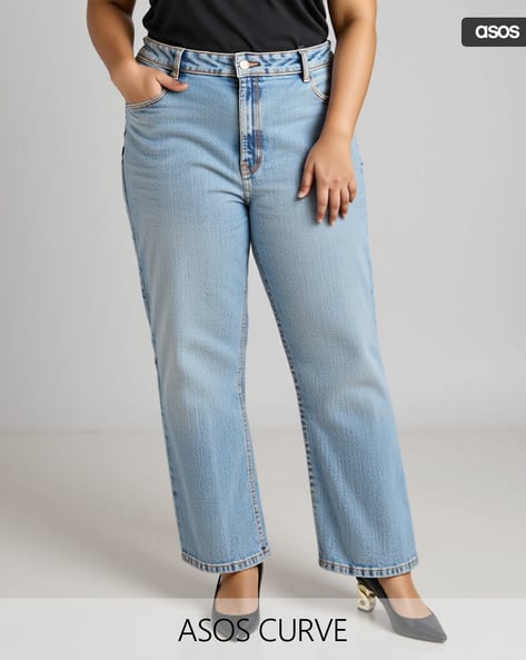 Women Curve Easy Straight Fit Jeans