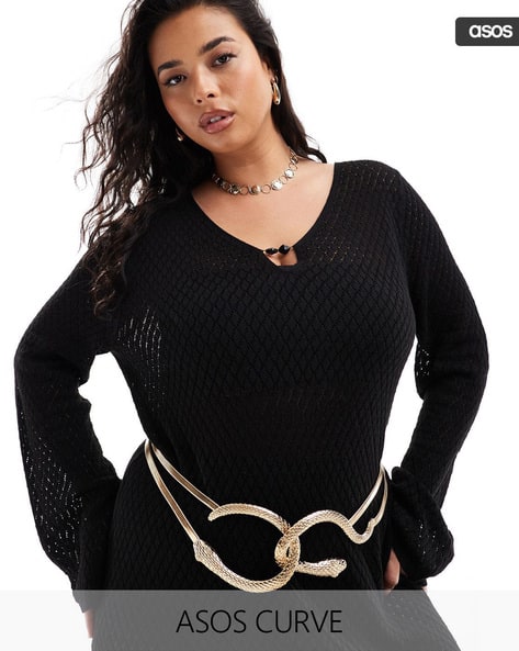 Curve Snake Stretch Chain Waist Hip Belt
