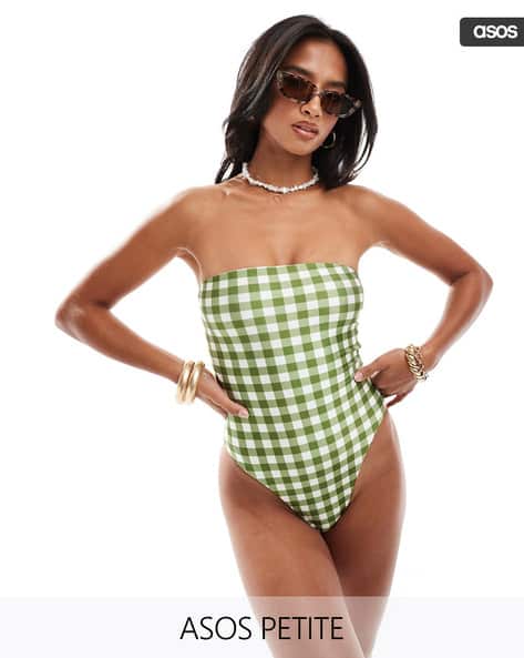 Petite Sleek Bandeau Swimsuit