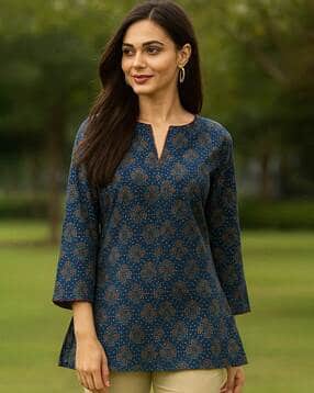 Women Floral Print Straight Tunic