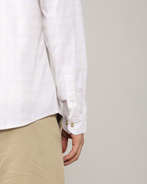 Price History of Alpha Tribe Men Regular Fit Linen Blend Shirt