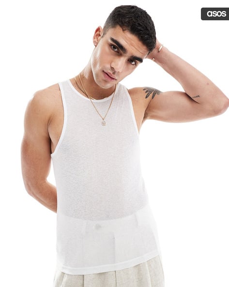 Patterned Muscle Fit Vest