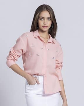 shaye Women Spread Collar Regular Fit Shirt-picture-12