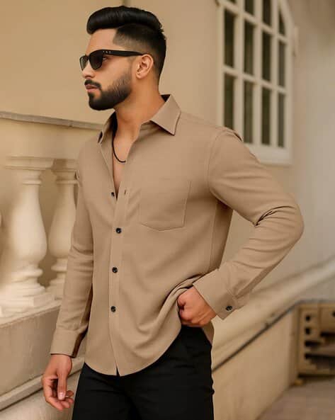 Buy AITAVIK OVERSEAS Men Slim Fit Shirt with Full Sleeves Online