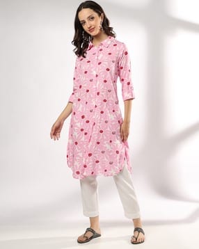 Women All-Over Print Straight Kurta