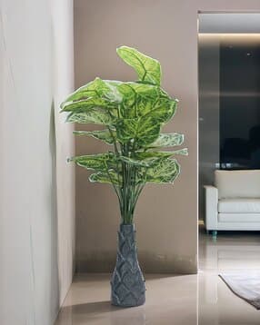 foliyaj 18 Leaf Alocasia-L Plant with Floor Base-picture-10