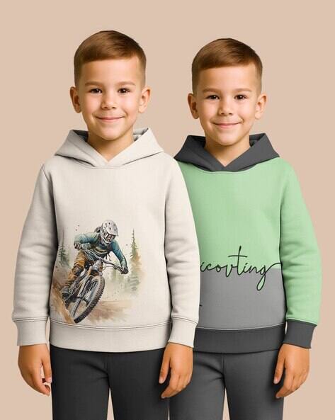 Hellcat Boys Pack Of 2 Graphic Printed Regular Fit Hoodie Sweatshirt