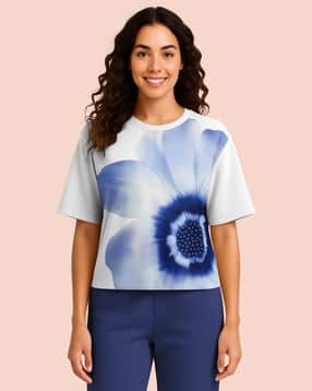 hellcat Women Floral Print Oversized Fit T-Shirt-picture-11