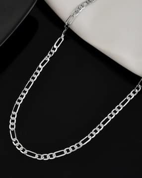 valley of jewellery (voj) Men Silver-Plated Chain with Eye Clasp-Closure-picture-10