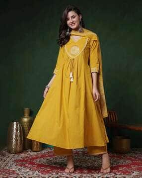 kimayra V-Neck Semi-Flared Kurta Suit Set-picture-21