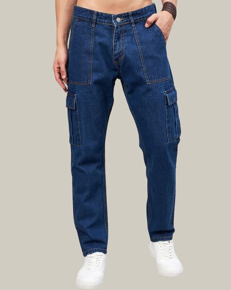 Buy STUDIO NEXX Men Mid-Wash Mid-Rise Straight jeans Online | Ajio.com