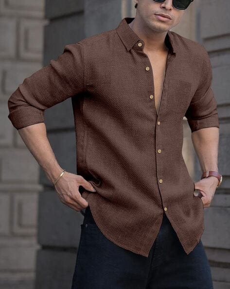 Buy Brown Shirts for Men by NEONOMAD Online