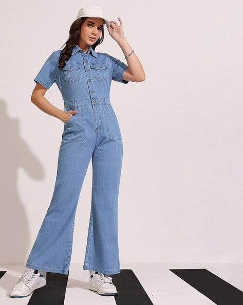 Buy Light blue Jumpsuits &Playsuits for Women by Dolce Crudo