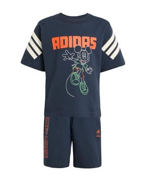 adidas kids Disney Mickey & Friends Print T-Shirt & Shorts Set-picture-41