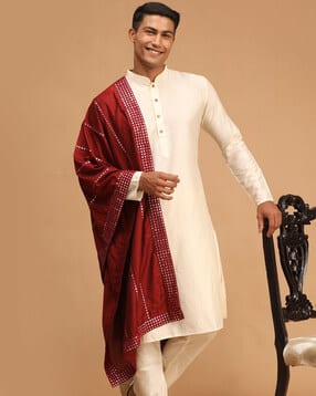 vastramay Men Embellished and Embroidery Stole-picture-10
