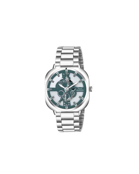 Louis Devin Men Analogue Watch with Deployant Clasp- LD-G081-GRN-CH