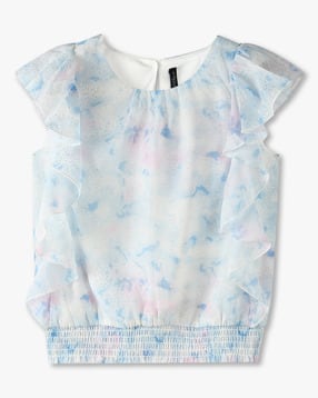 rio girls Girls Round-Neck Flutter Top-picture-19