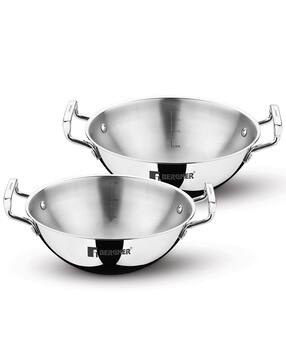 bergner  Stainless Steel 2 Pcs Kadai Set -picture-35