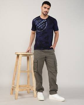 lee cooper Men Relaxed Fit Cargo Pants-picture-13