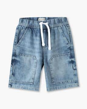 Boys Lightly Washed Straight Fit Denim Shorts