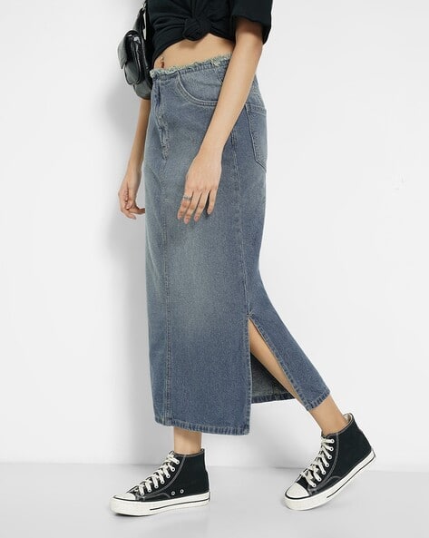 Buy SF Jeans by Pantaloons Women A-Line Denim Skirt with Online