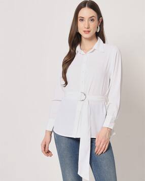 buda jeans co Women Spread-Collar Relaxed Fit Shirt-picture-24
