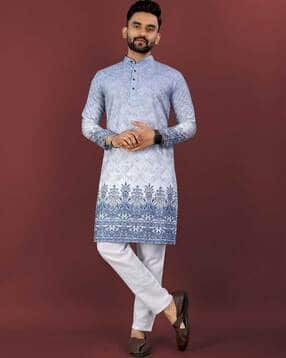 charlotte gracious Men Paisley Print Regular Fit Long Kurta-picture-10