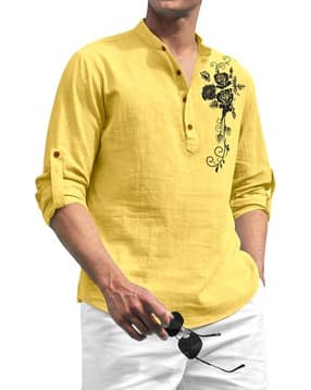 fifth u Men Embroidered Regular Fit Short Kurta-picture-17