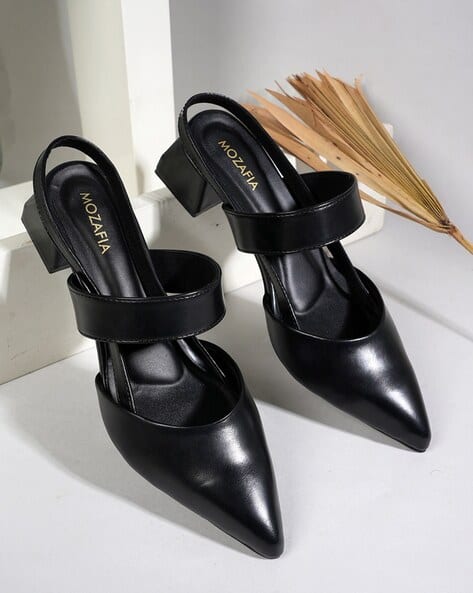 MOZAFIA Women Pointed-Toe Slingback Pumps