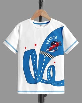 codez Boys Graphic Print Regular Fit Round-Neck T-Shirt-picture-35