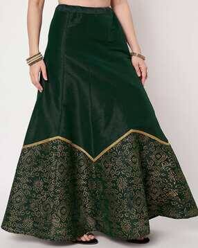 Women Block Print A-Line Skirt